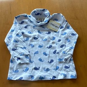 NWT- kids 2T whale pattern turtleneck
